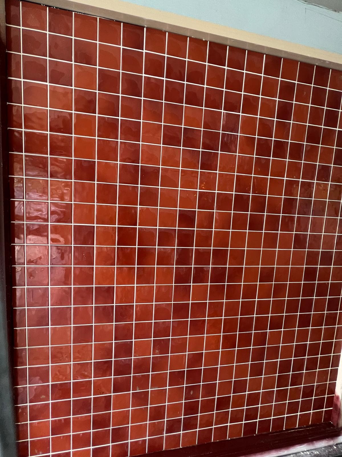 Retail store entrance and tiled walk area